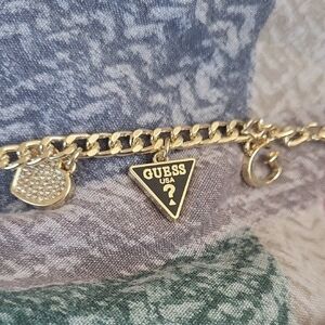 Guess Gold Tone Charm Bracelet